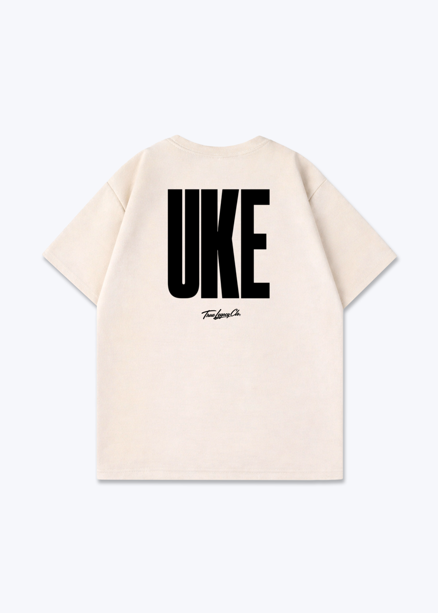 UKE - Oversized Shirt - Beige Back (Designed)