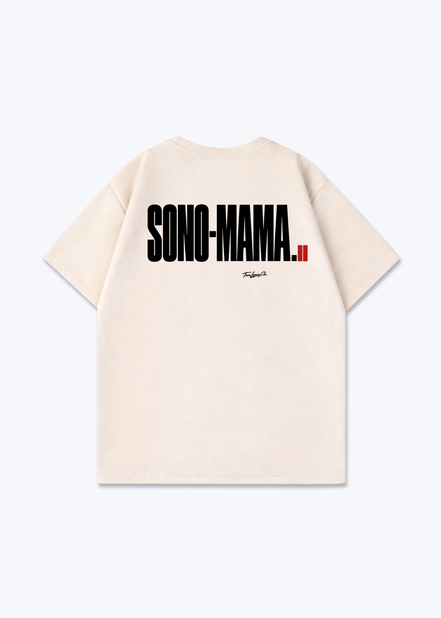 SONO-MAMA - Oversized Shirt - Beige Back (Designed)
