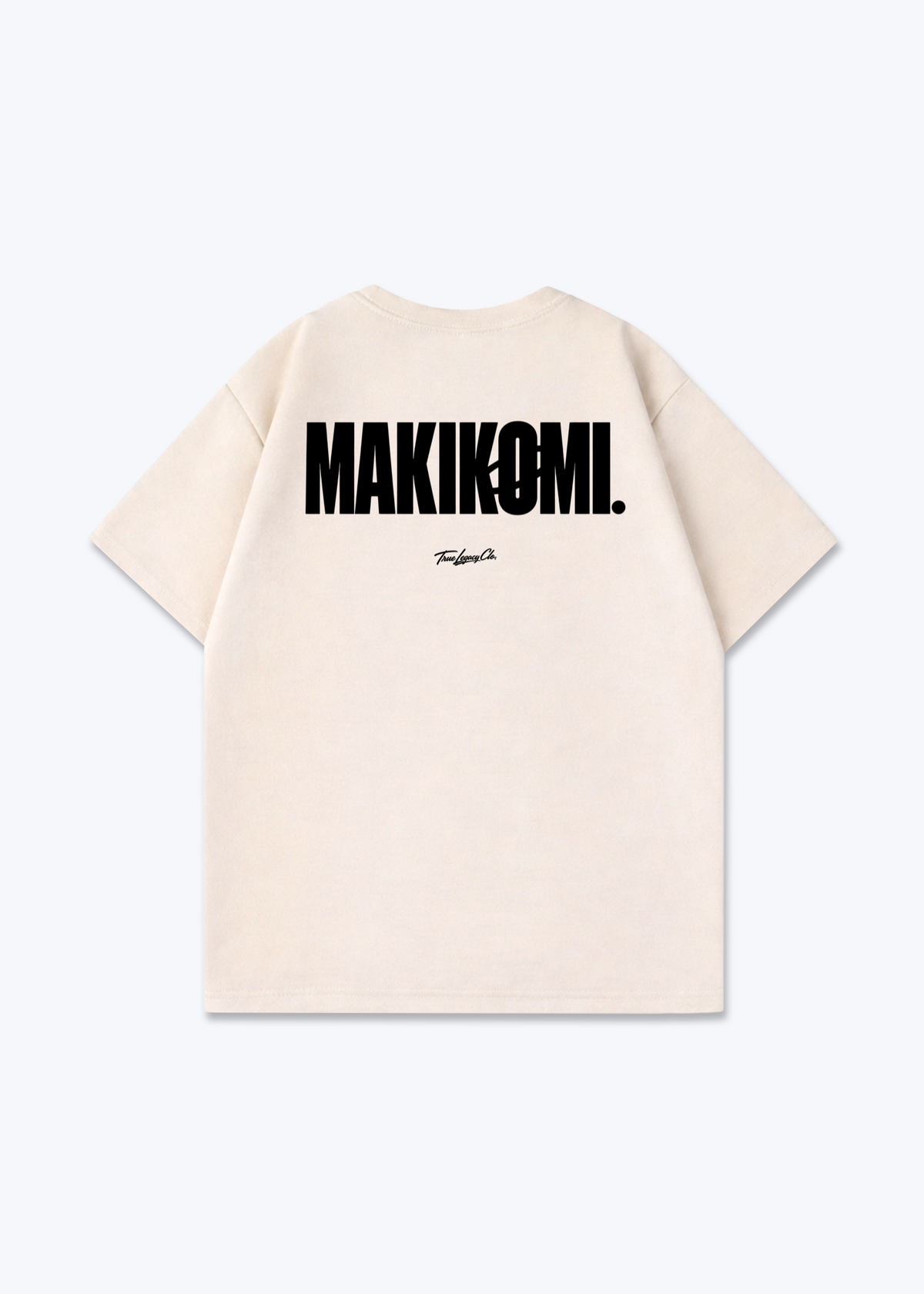 MAKIKOMI - Oversized Shirt - Beige Back (Designed)