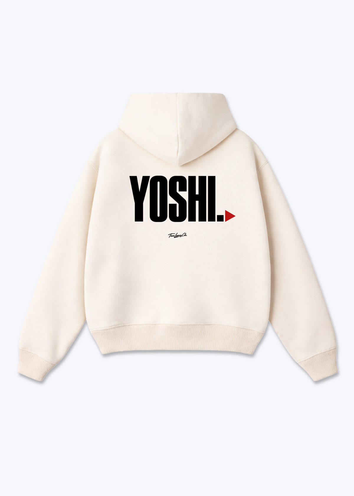 YOSHI - Oversized Hoodie - Beige Back (Designed)