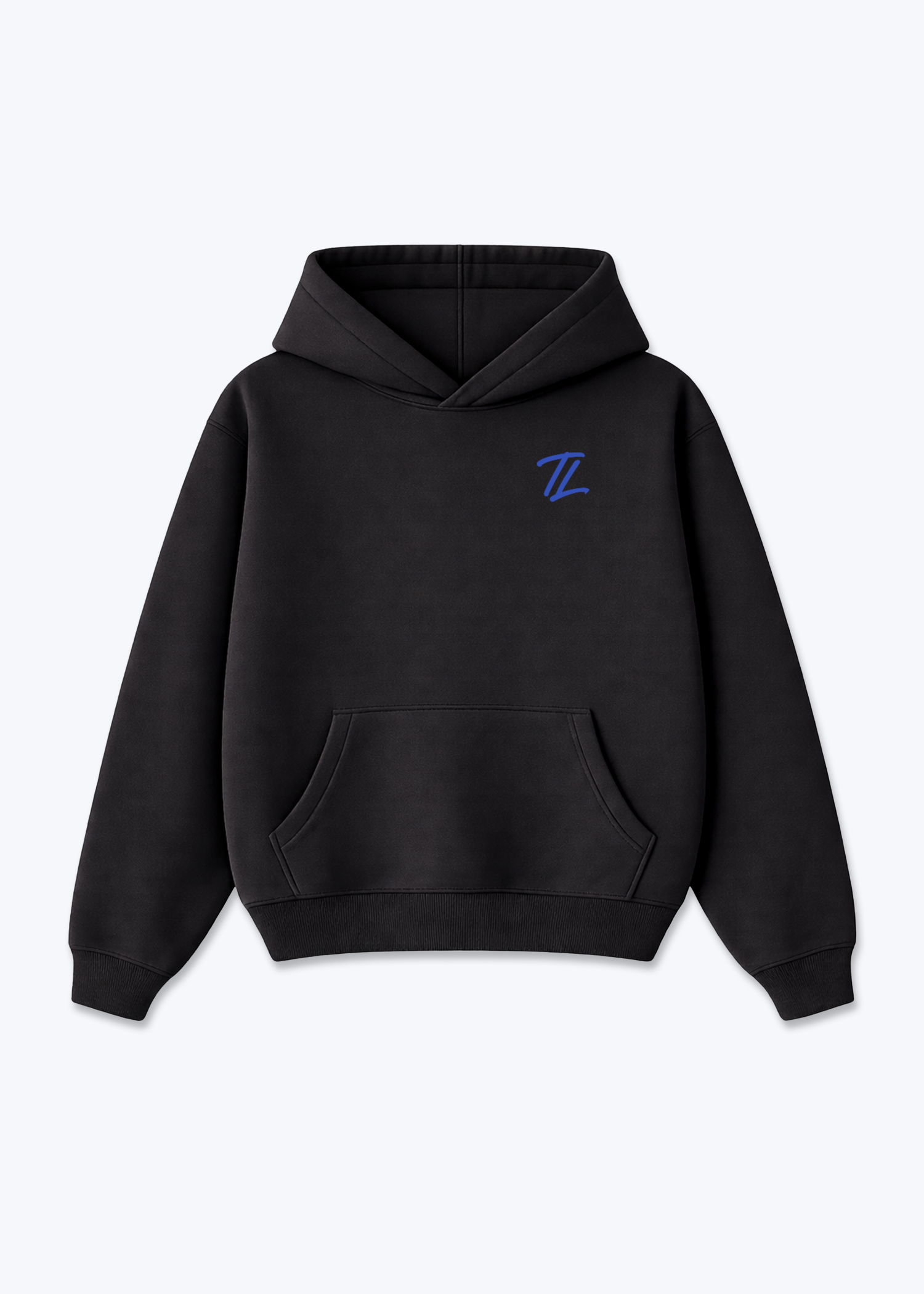 TL - Oversized Hoodie - Black Front (Designed)