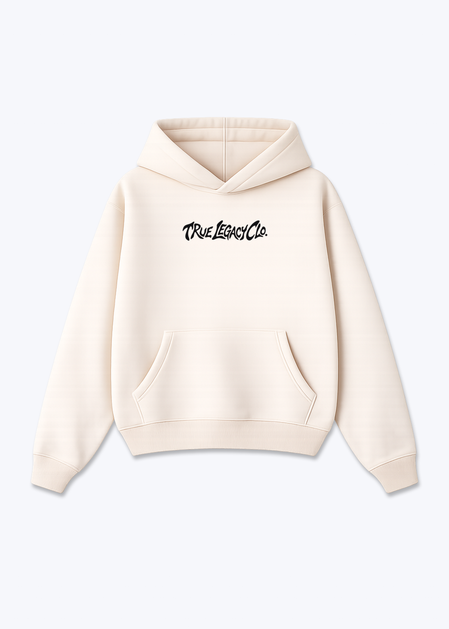TRUE LEGACY CLO. - Oversized Hoodie - Beige Front (Designed)