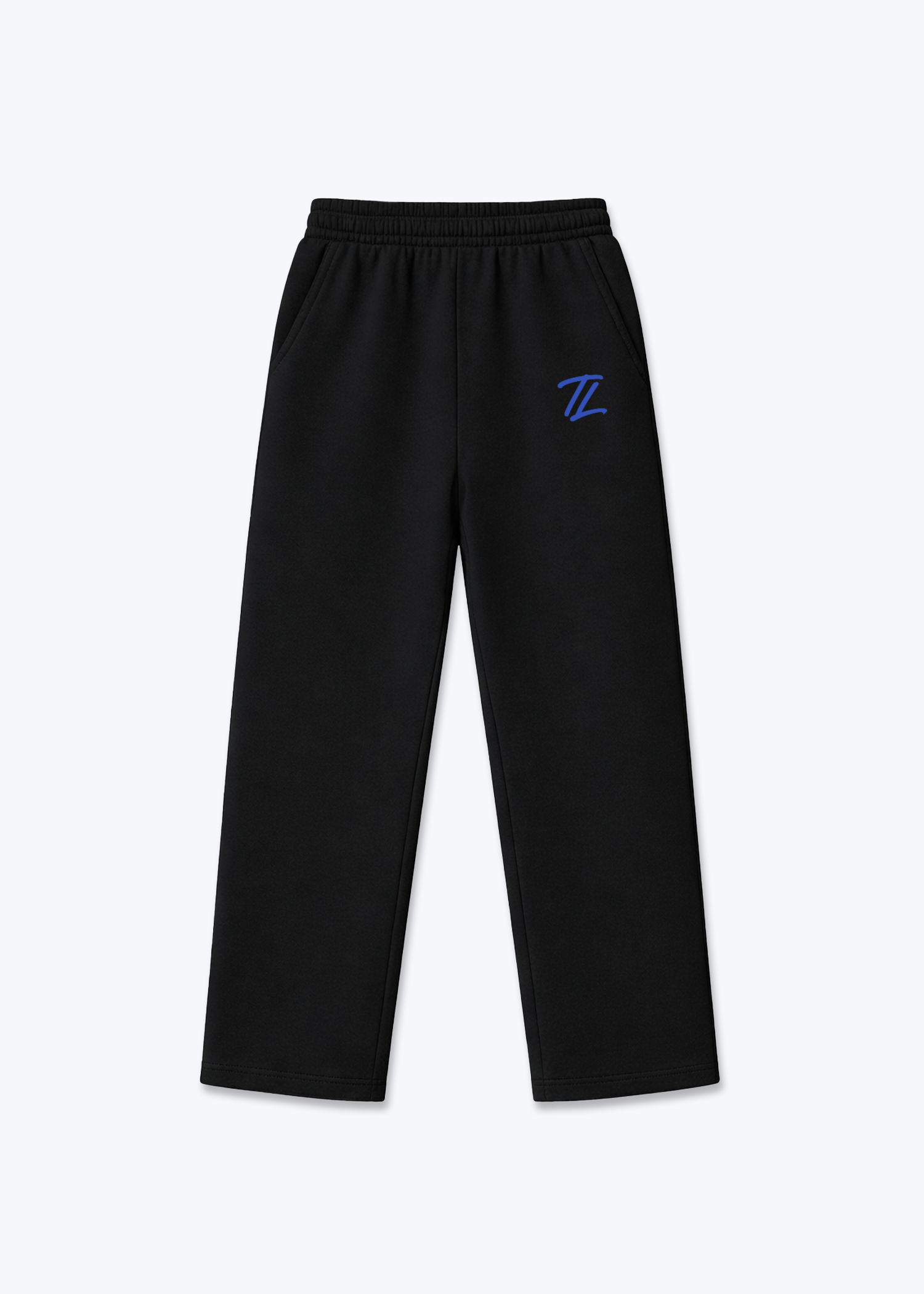TL - Trackpants - Black Front (Designed)