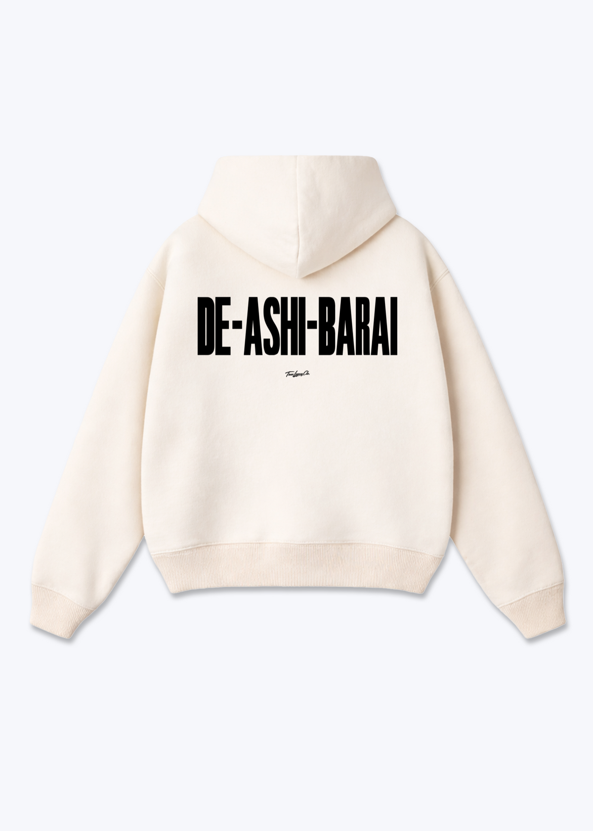 DE-ASHI-BARAI - Oversized Hoodie - Beige Back (Designed)