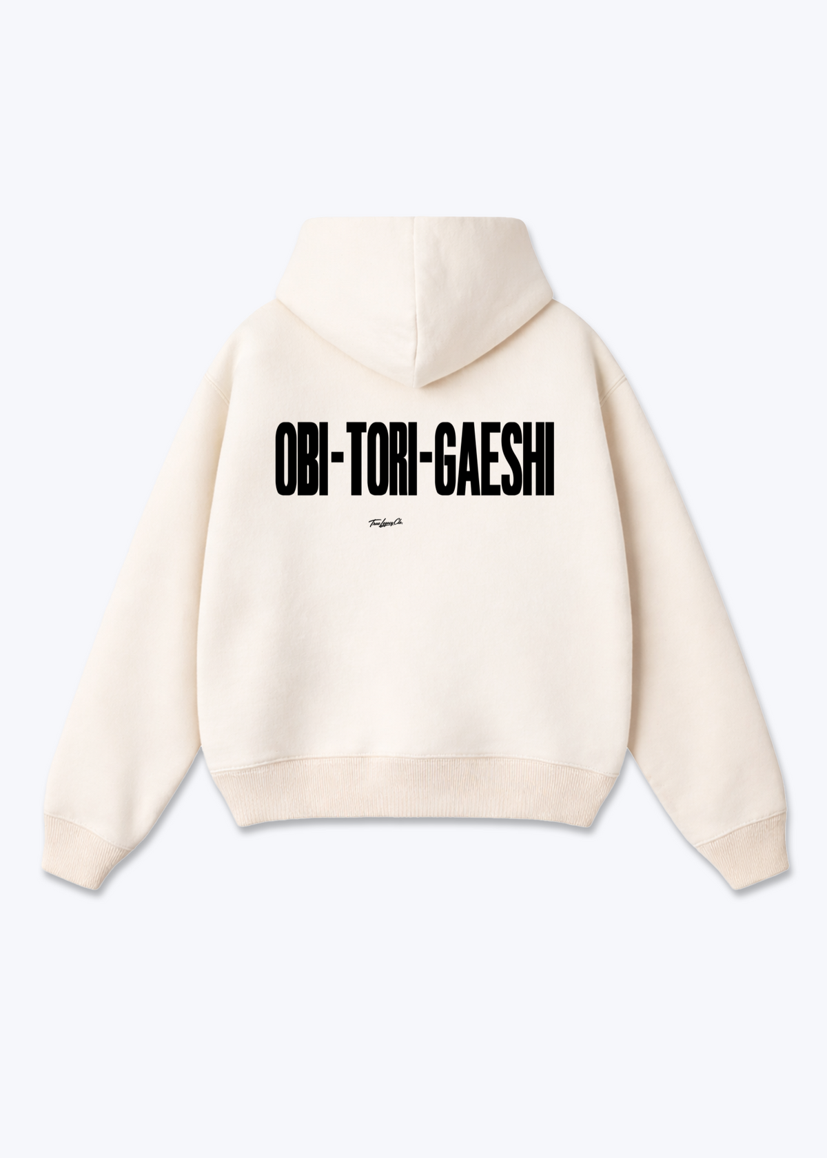 OBI-TORI-GAESHI - Oversized Hoodie - Beige Back (Designed)