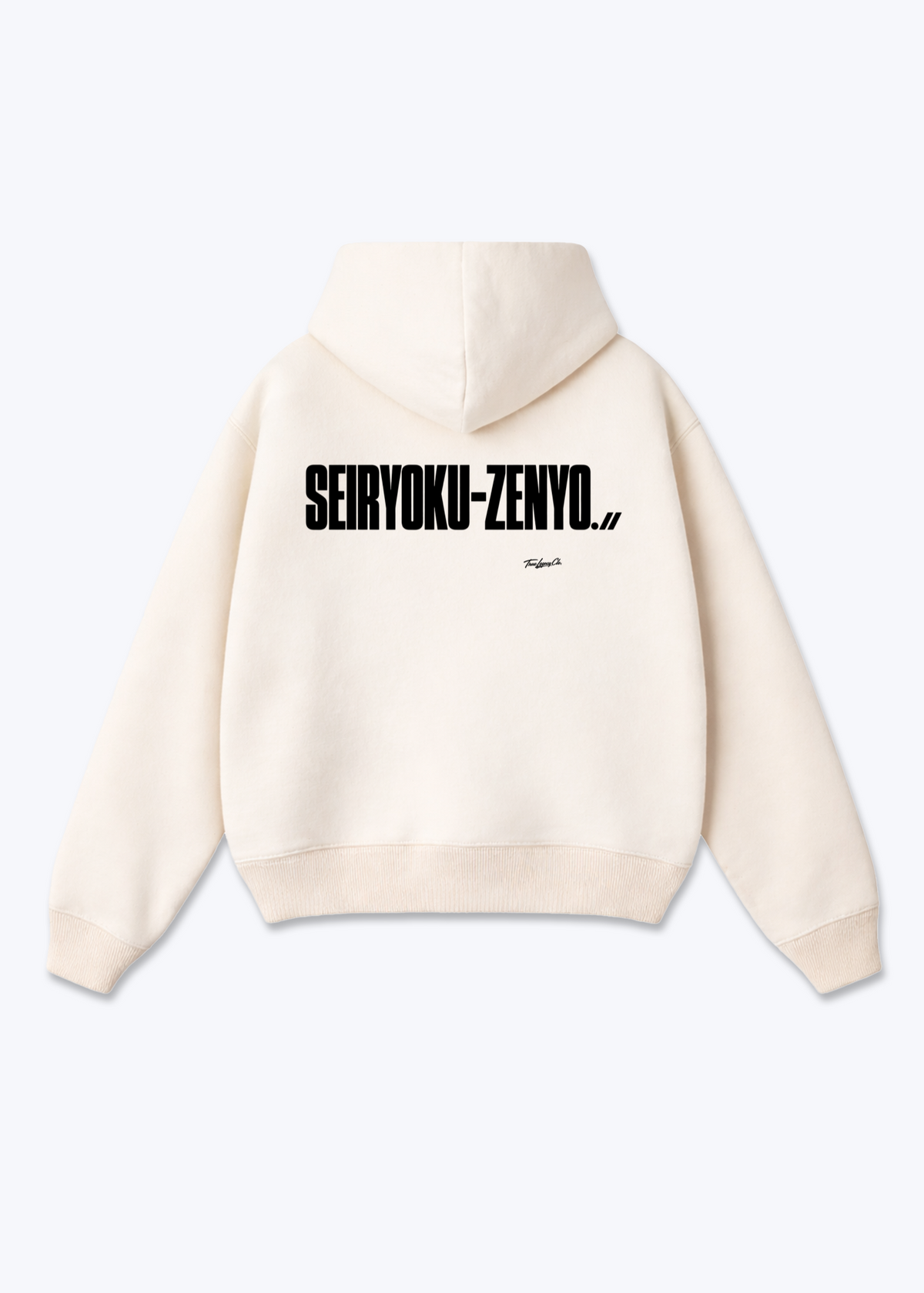 SEIRYOKU-ZENYO - Oversized Hoodie - Beige Back (Designed)