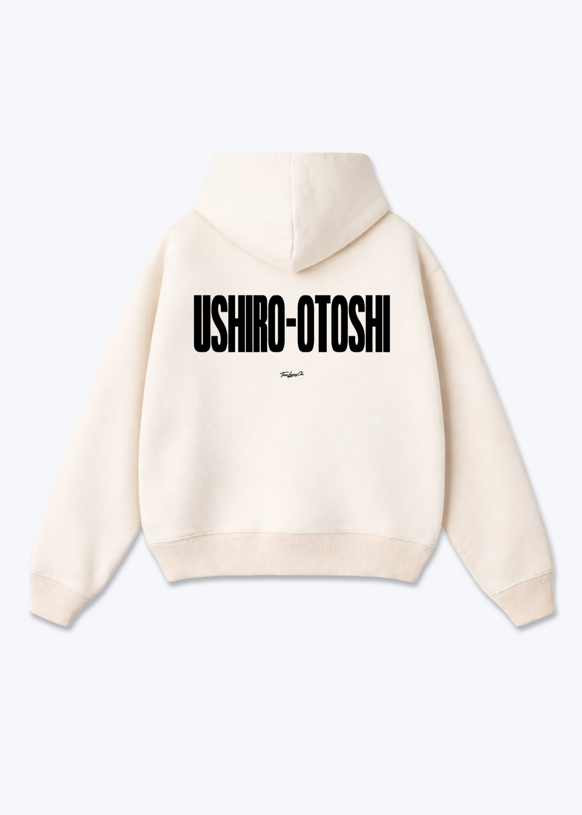 USHIRO-OTOSHI - Oversized Hoodie - Beige Back (Designed)