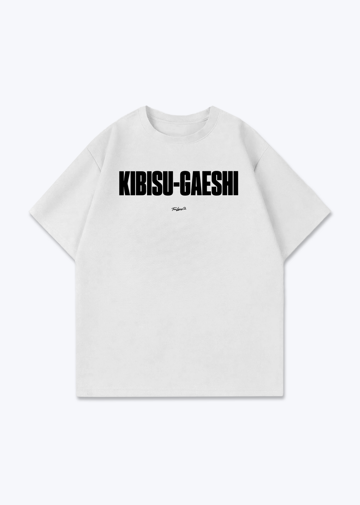 KIBISU-GAESHI - Oversized Shirt - White Front (Designed)