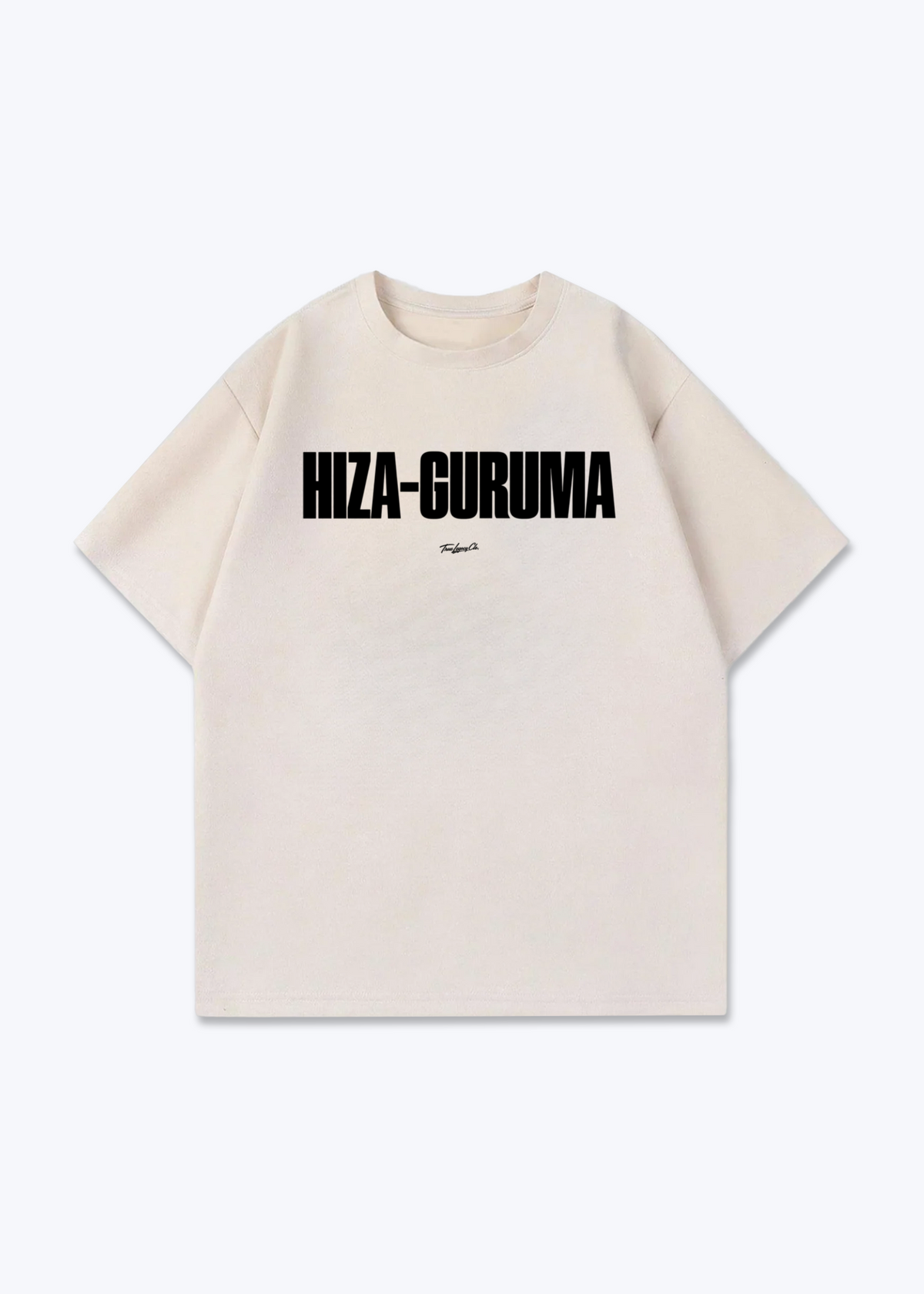HIZA-GURUMA - Oversized Shirt - Beige Front (Designed)