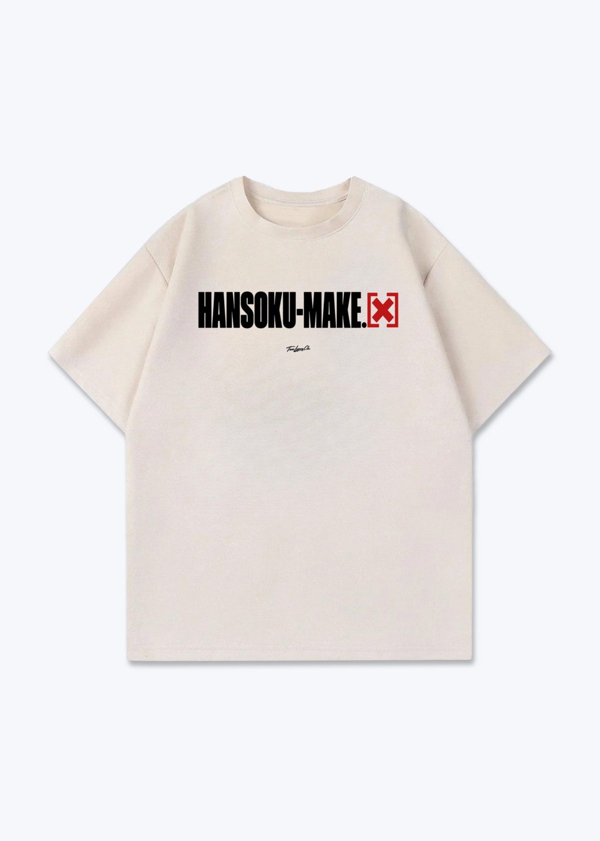 HANSOKU-MAKE - Oversized Shirt - Beige Front (Designed)