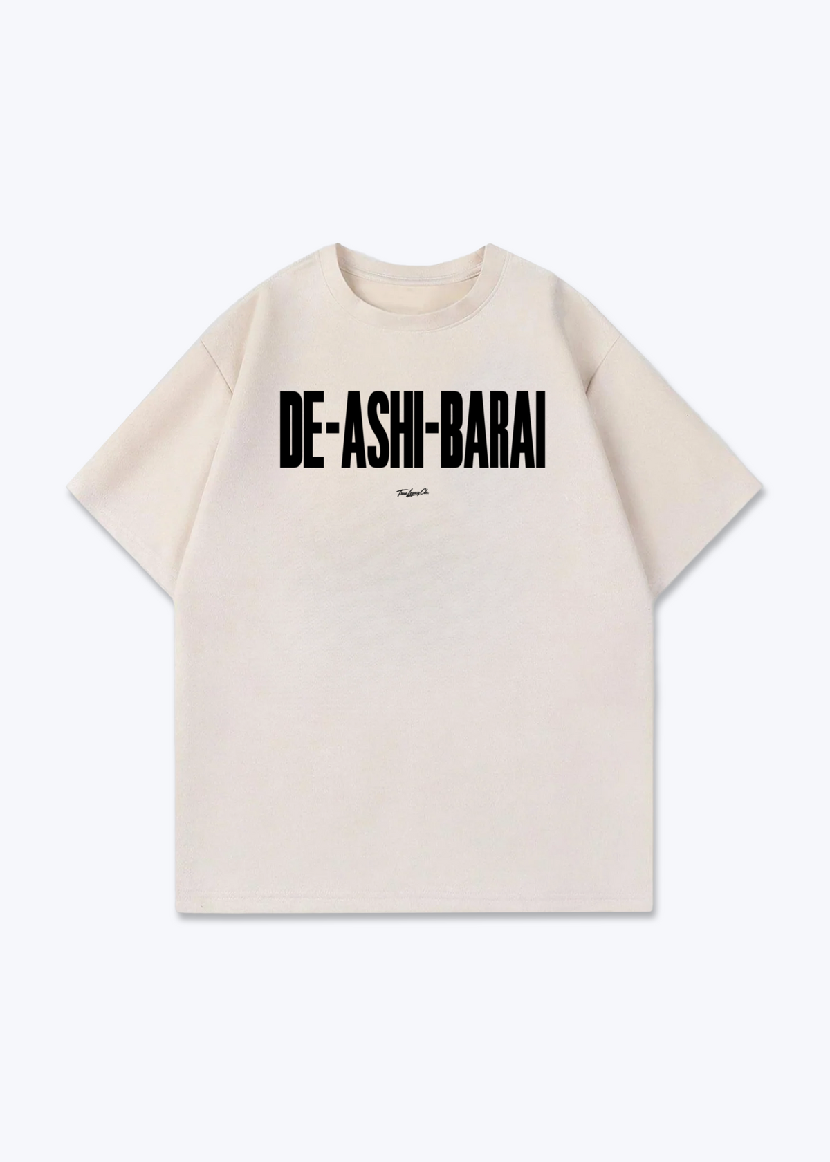 DE-ASHI-BARAI - Oversized Shirt - Beige Front (Designed)