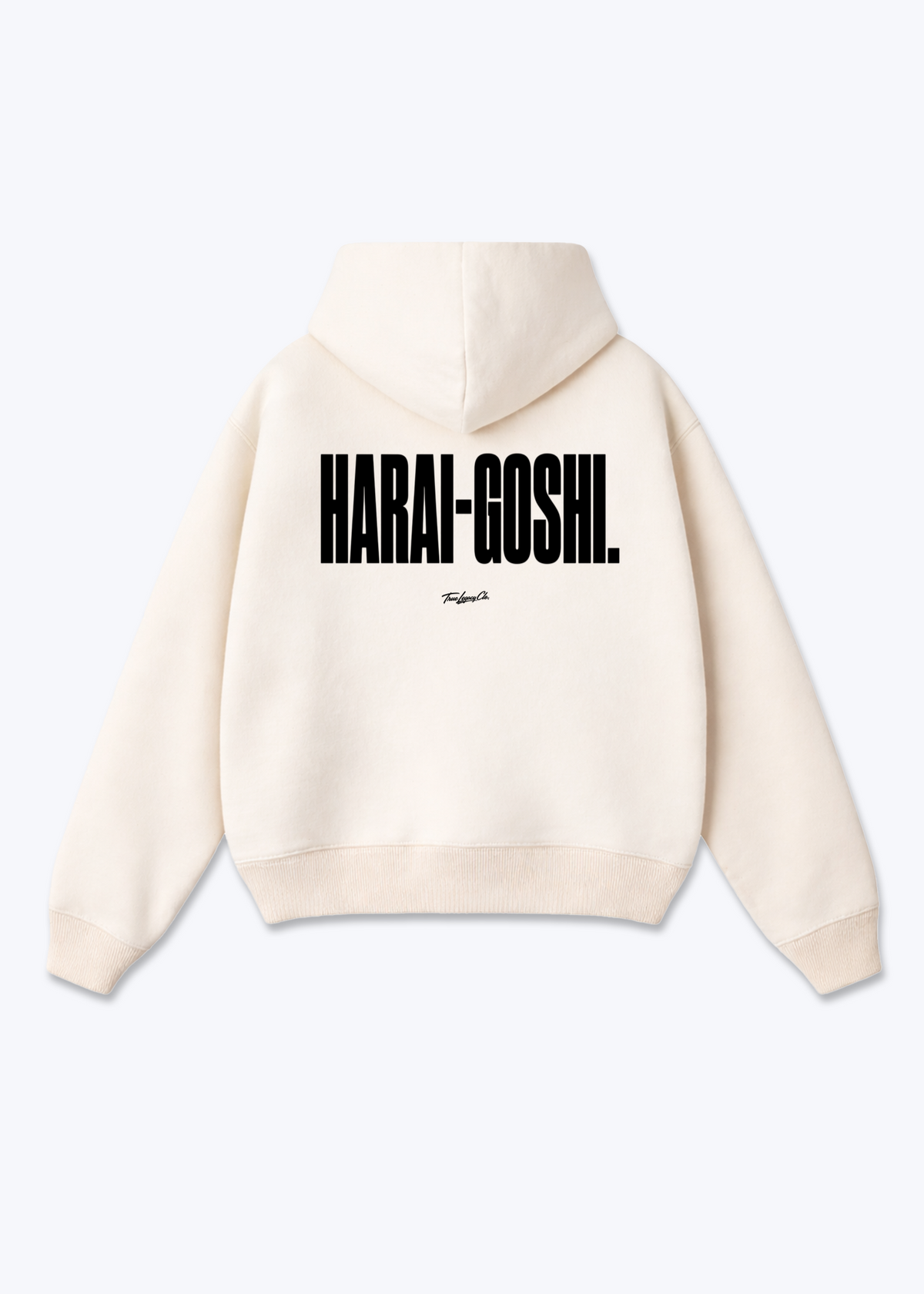 HARAI GOSHI - Oversized Hoodie - Beige Back (Designed)