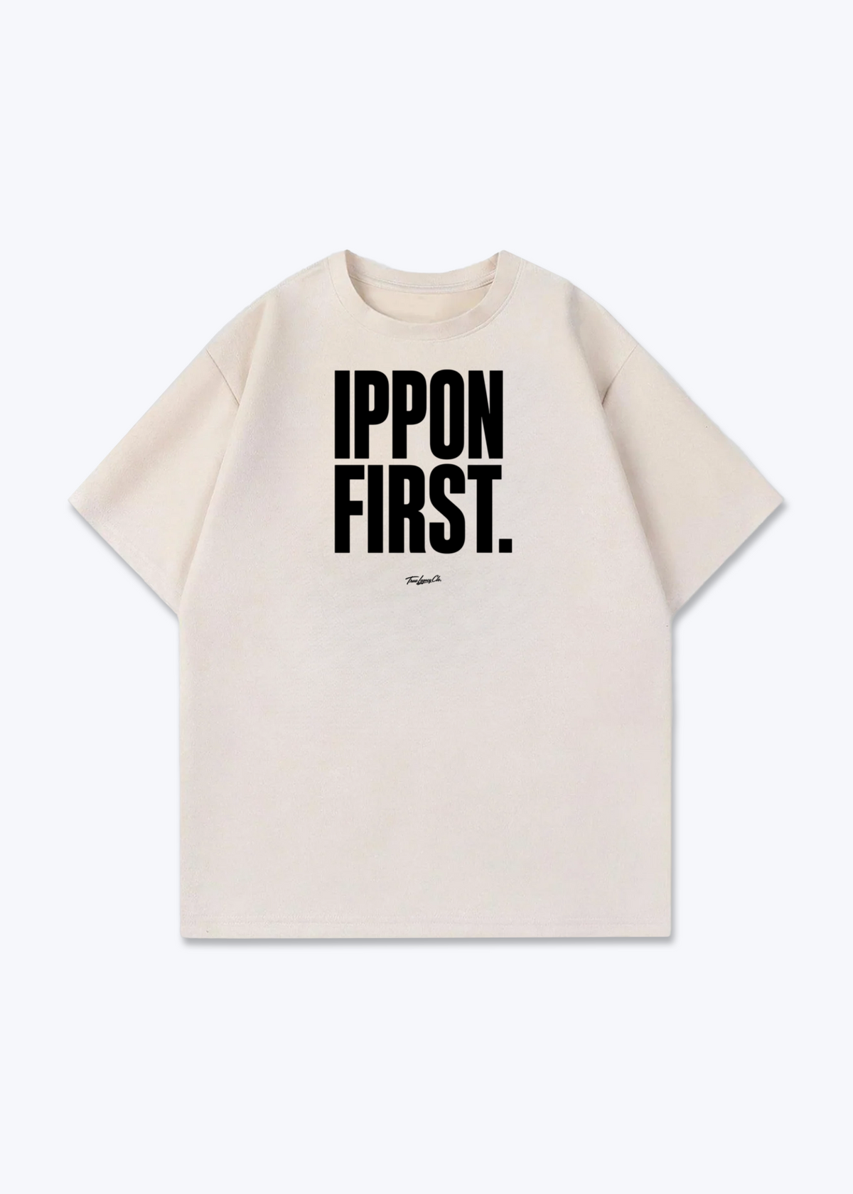 IPPON FIRST - Oversized Shirt - Beige Front (Designed)