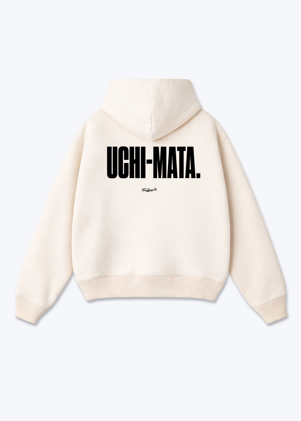 UCHI-MATA - Oversized Hoodie - Beige Back (Designed)