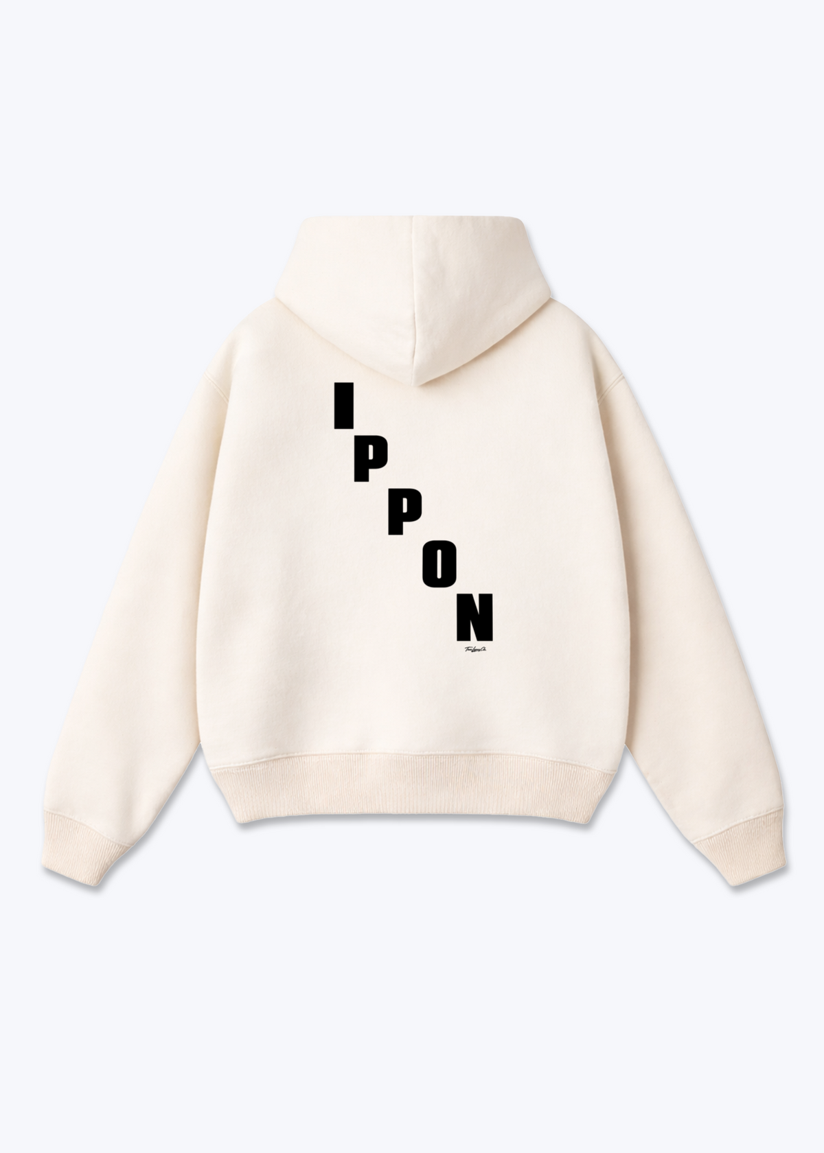 IPPON DIAGONAL STACK - Oversized Hoodie - Beige Back (Designed)