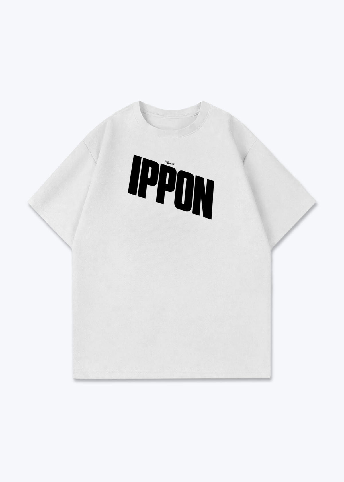 IPPON DIAGONAL - Oversized Shirt - White Front (Designed)