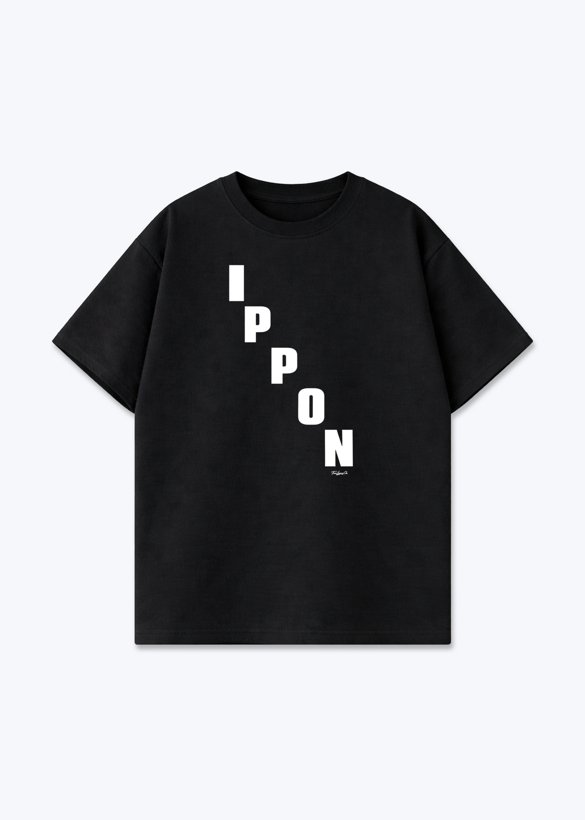 IPPON DIAGONAL STACK - Oversized Shirt - Black Front (Designed)