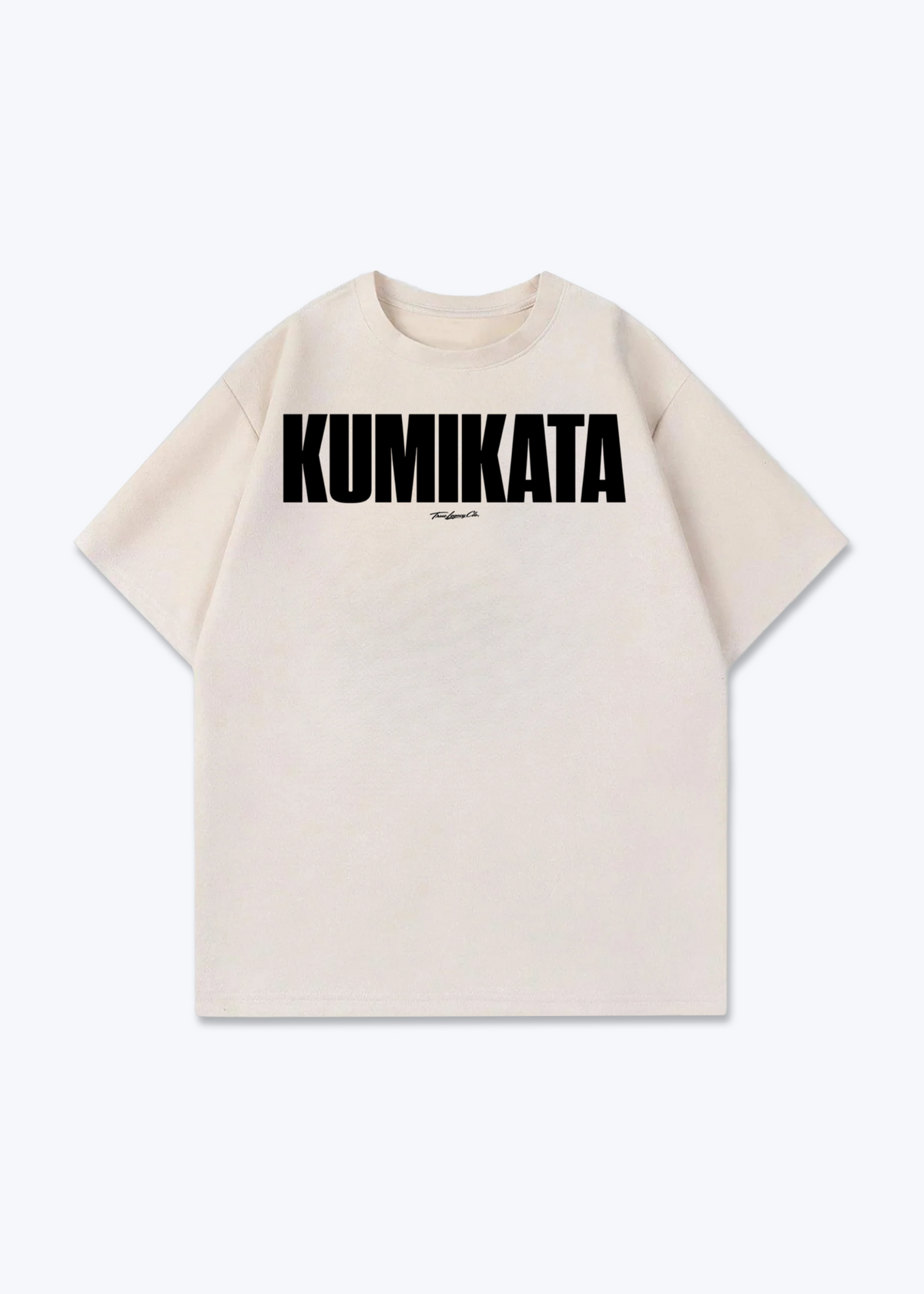 KUMIKATA - Oversized Shirt - Beige Front (Designed)