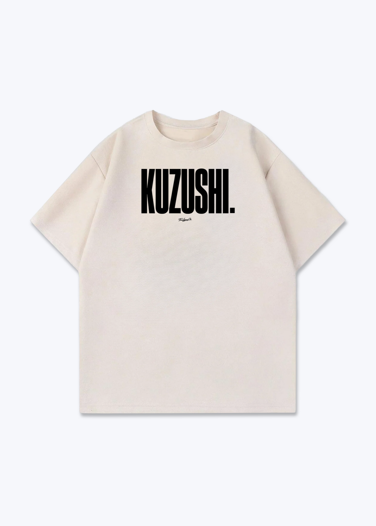 KUZUSHI - Oversized Shirt - Beige Front (Designed)