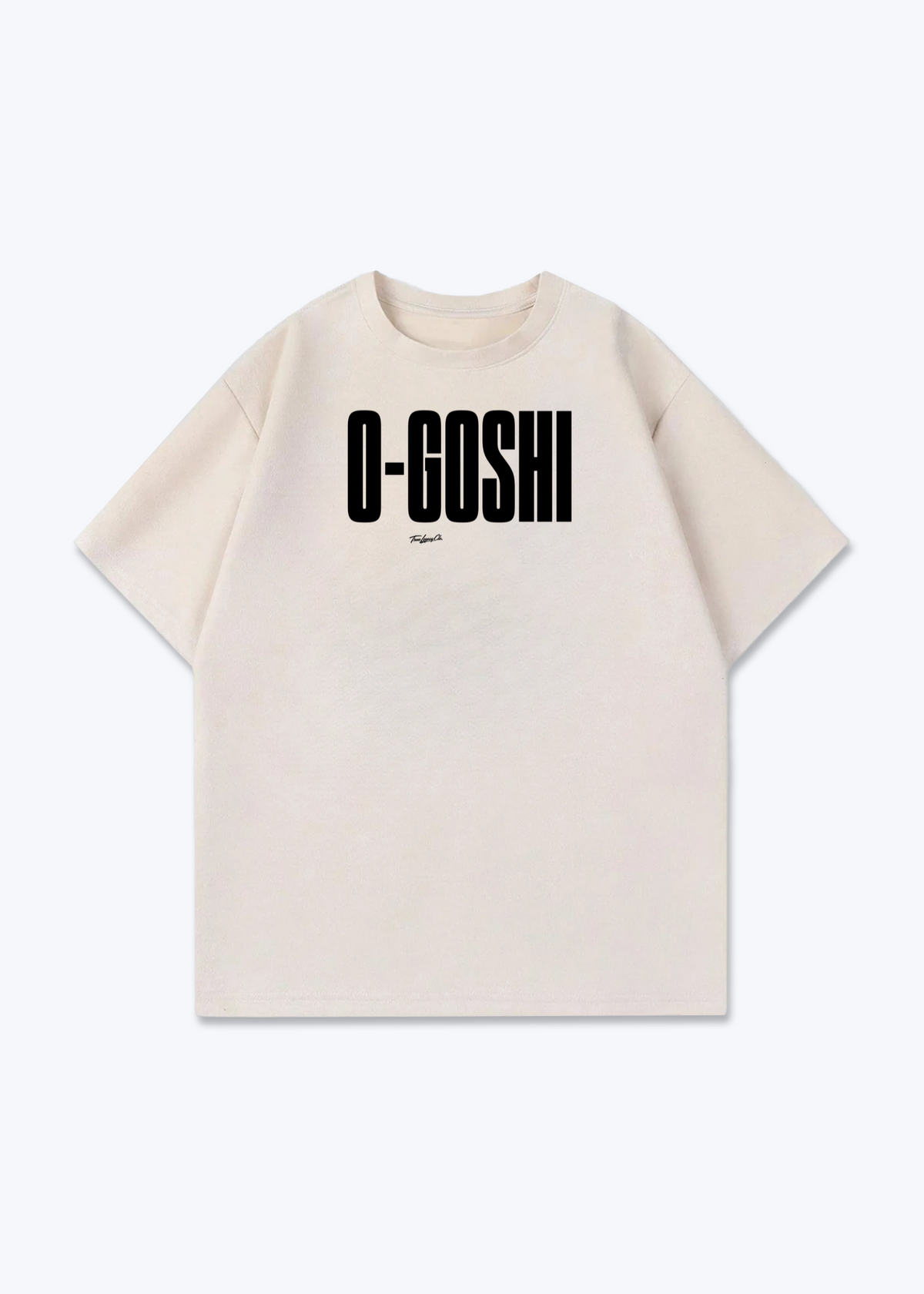 O-GOSHI - Oversized Shirt - Beige Front (Designed)