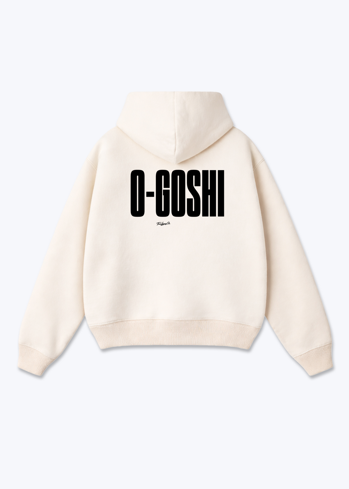 O-GOSHI - Oversized Hoodie - Beige Back (Designed)