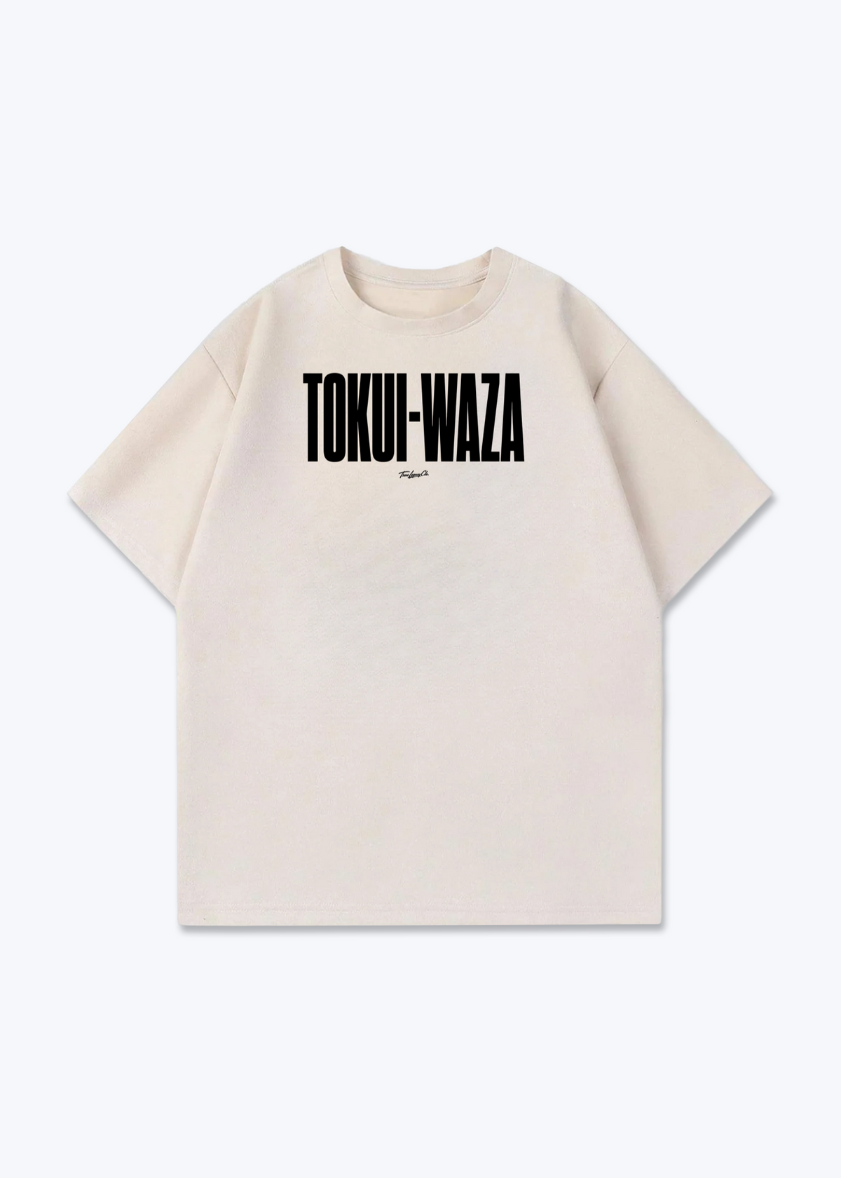 TOKUI-WAZA - Oversized Shirt - Beige Front (Designed)