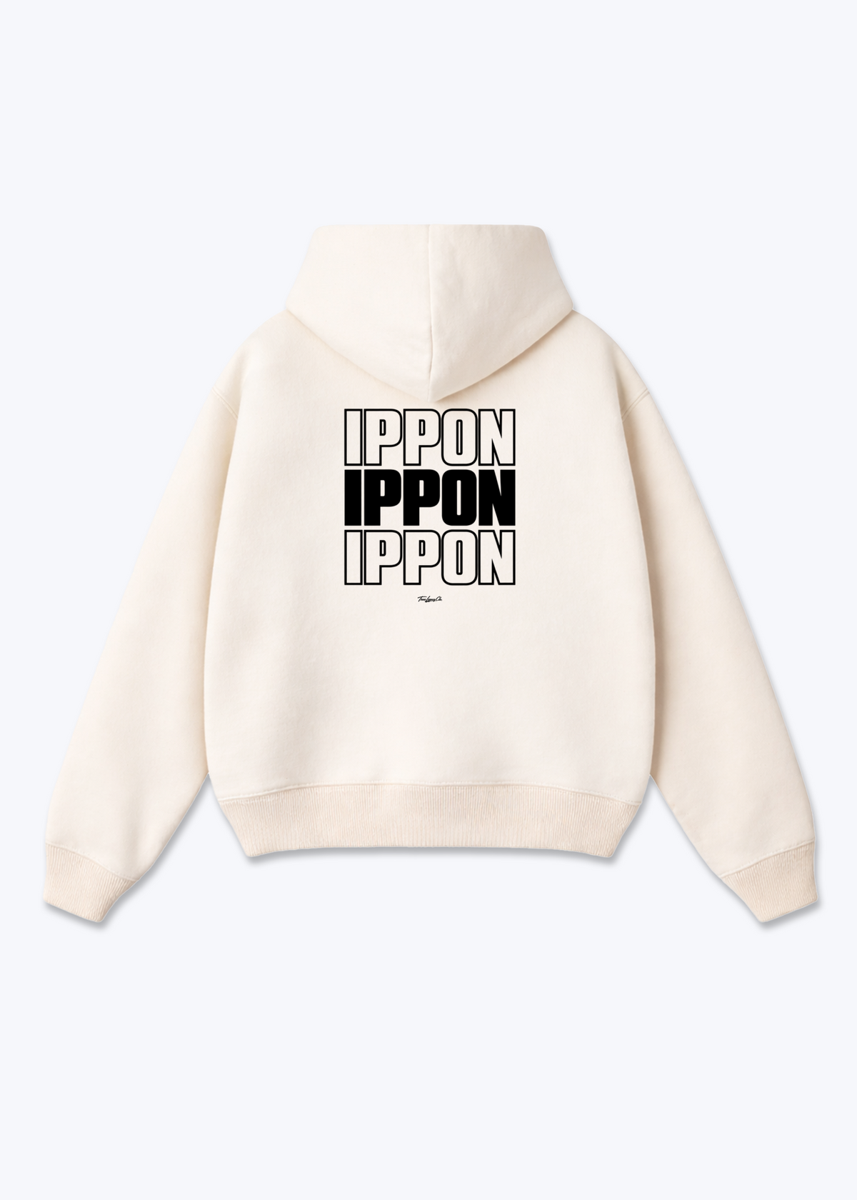 IPPON STACK - Oversized Hoodie - Beige Back (Designed)