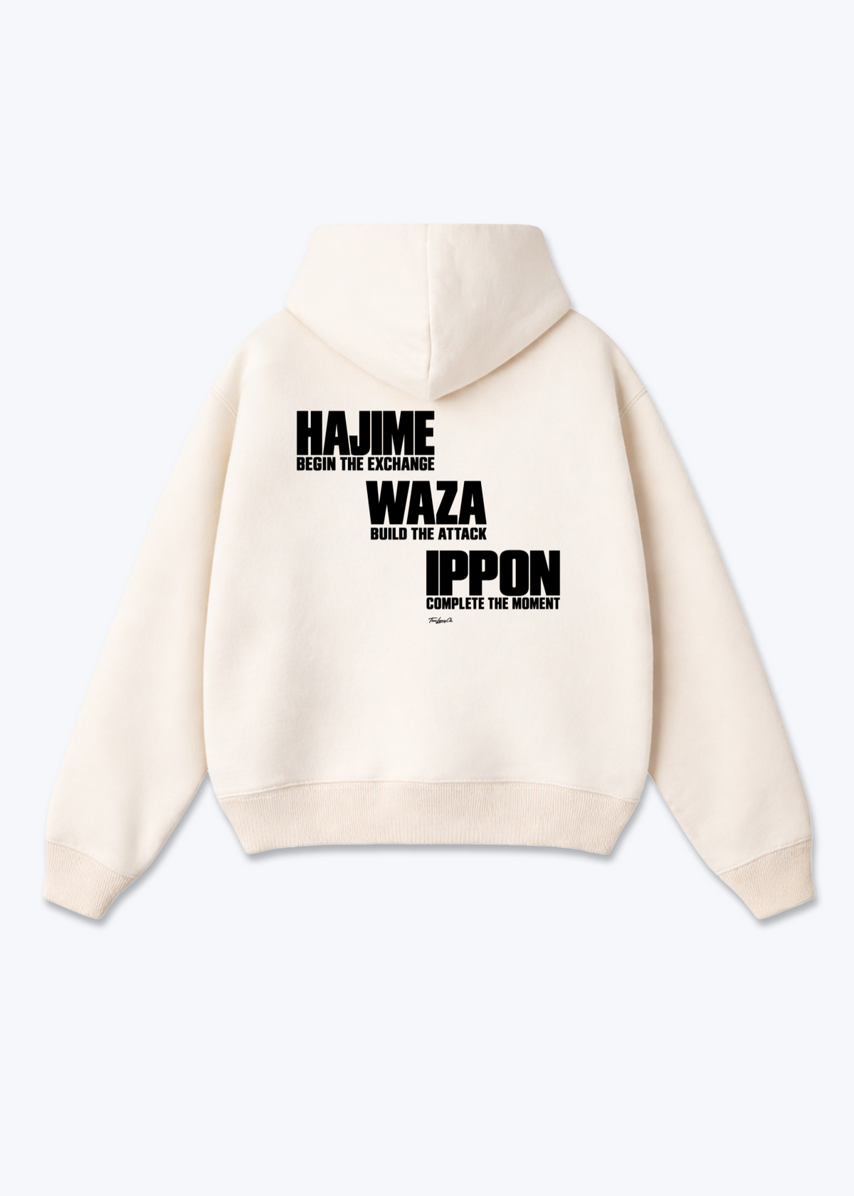 HAJIME WAZA IPPON - Oversized Hoodie - Beige Back (Designed)