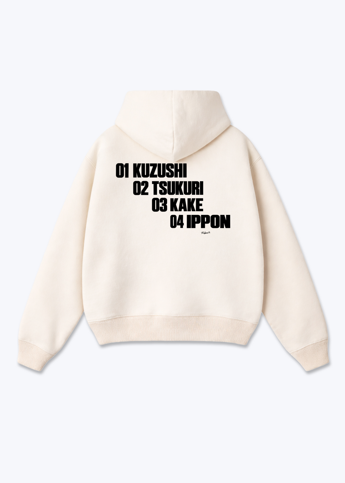 4 STEPS TO IPPON - Oversized Hoodie - Beige Back (Designed)