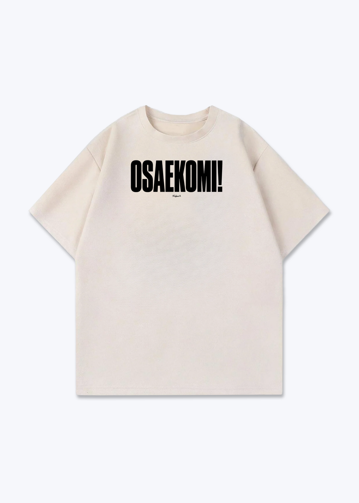 OSAEKOMI - Oversized Shirt - Beige Front (Designed)