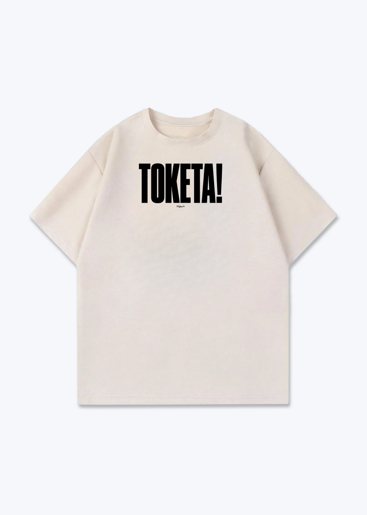 TOKETA - Oversized Shirt - Beige Front (Designed)