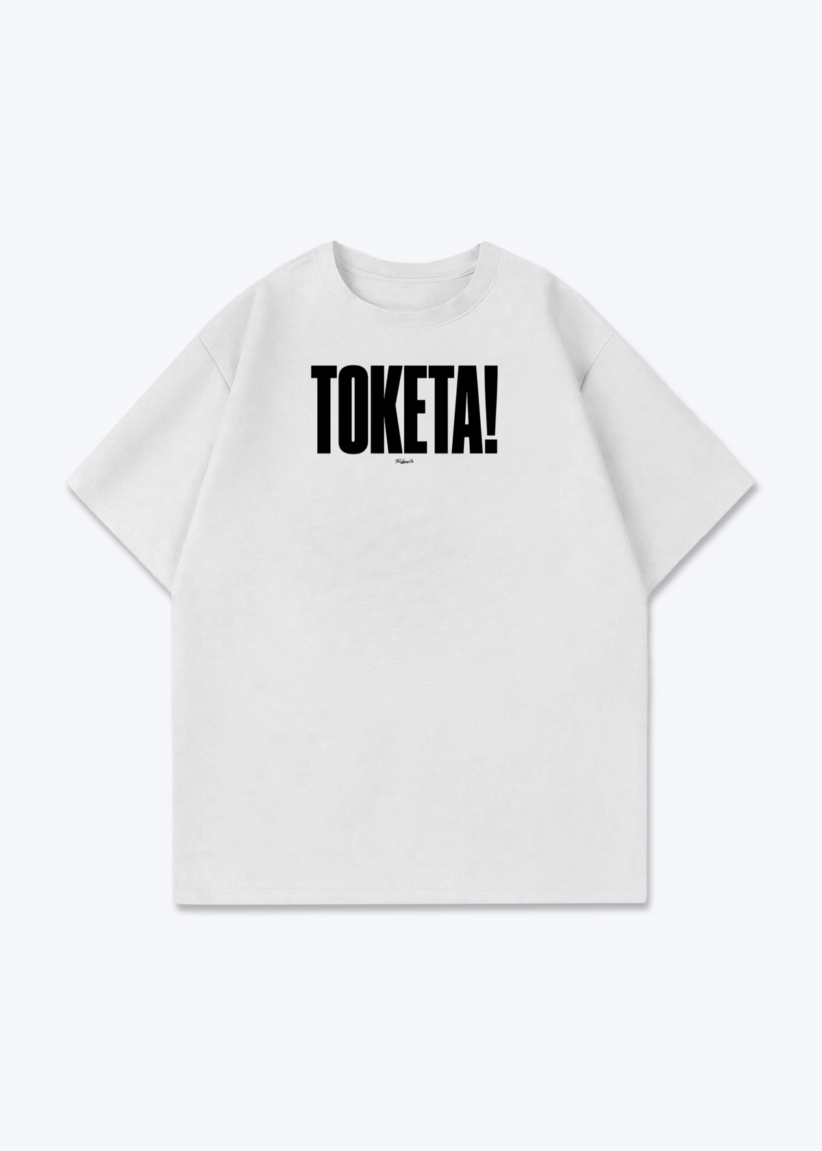 TOKETA - Oversized Shirt - White Front (Designed)