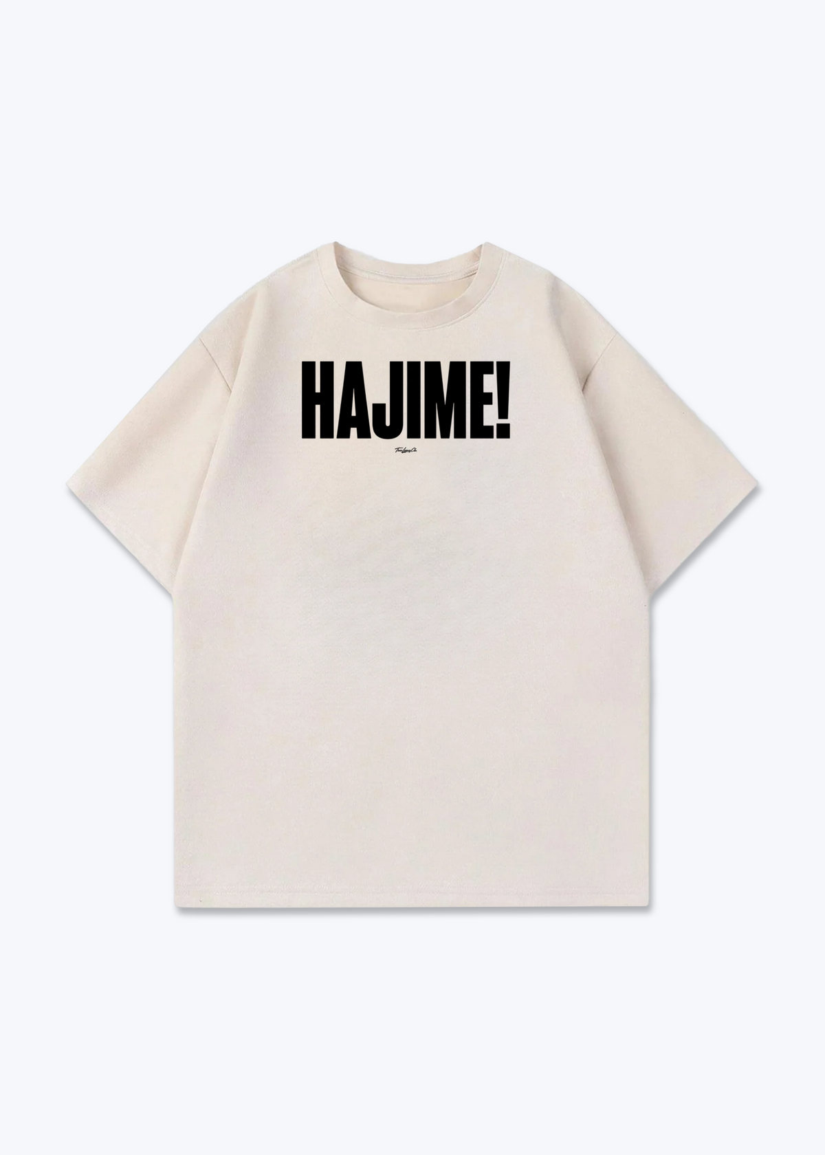 HAJIME - Oversized Shirt - Beige Front (Designed)