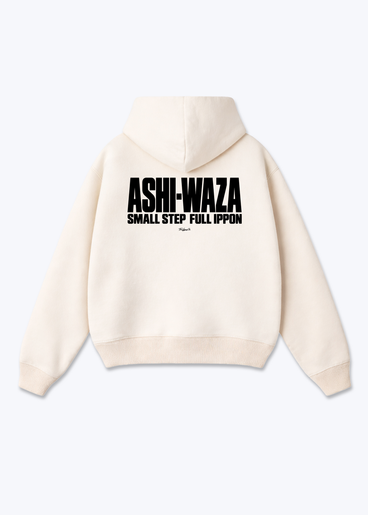 ASHI-WAZA (FULL IPPON) - Oversized Hoodie - Beige Back (Designed)