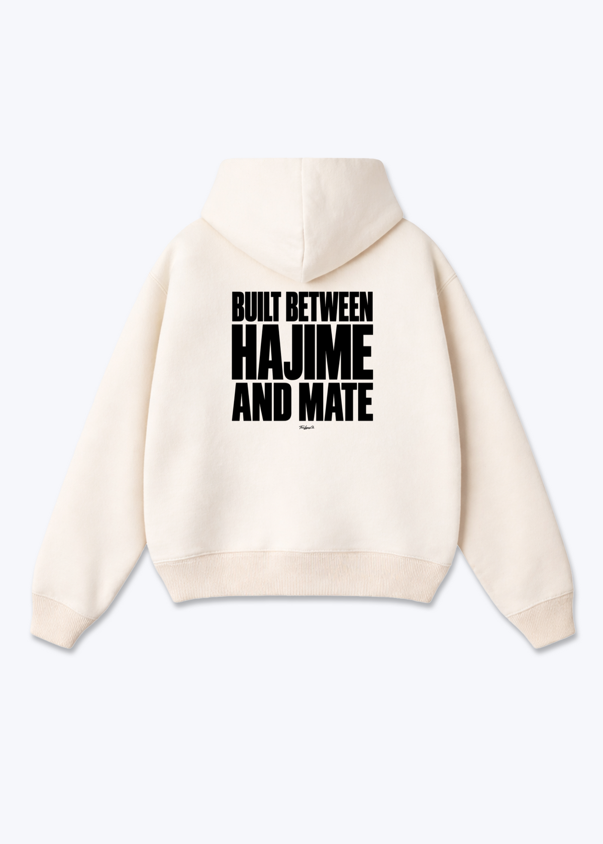 BETWEEN HAJIME AND MATE - Oversized Hoodie - Beige Back (Designed)