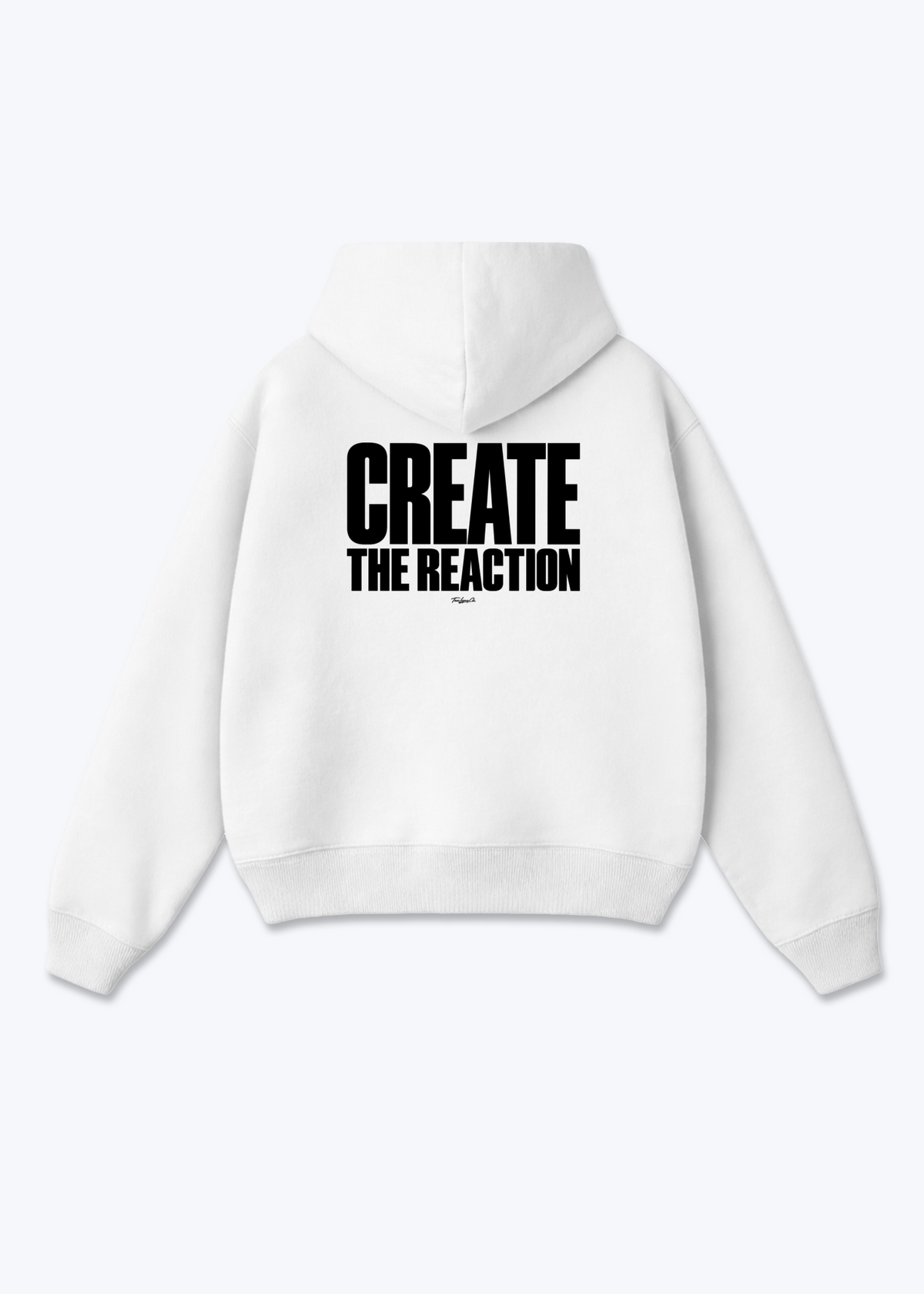 CREATE THE REACTION - Oversized Hoodie - White Back (Designed)