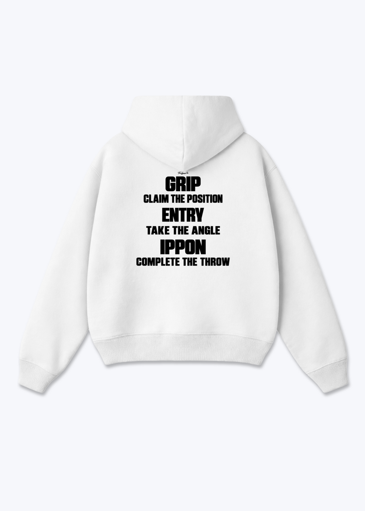GRIP ENTRY IPPON - Oversized Hoodie - White Back (Designed)