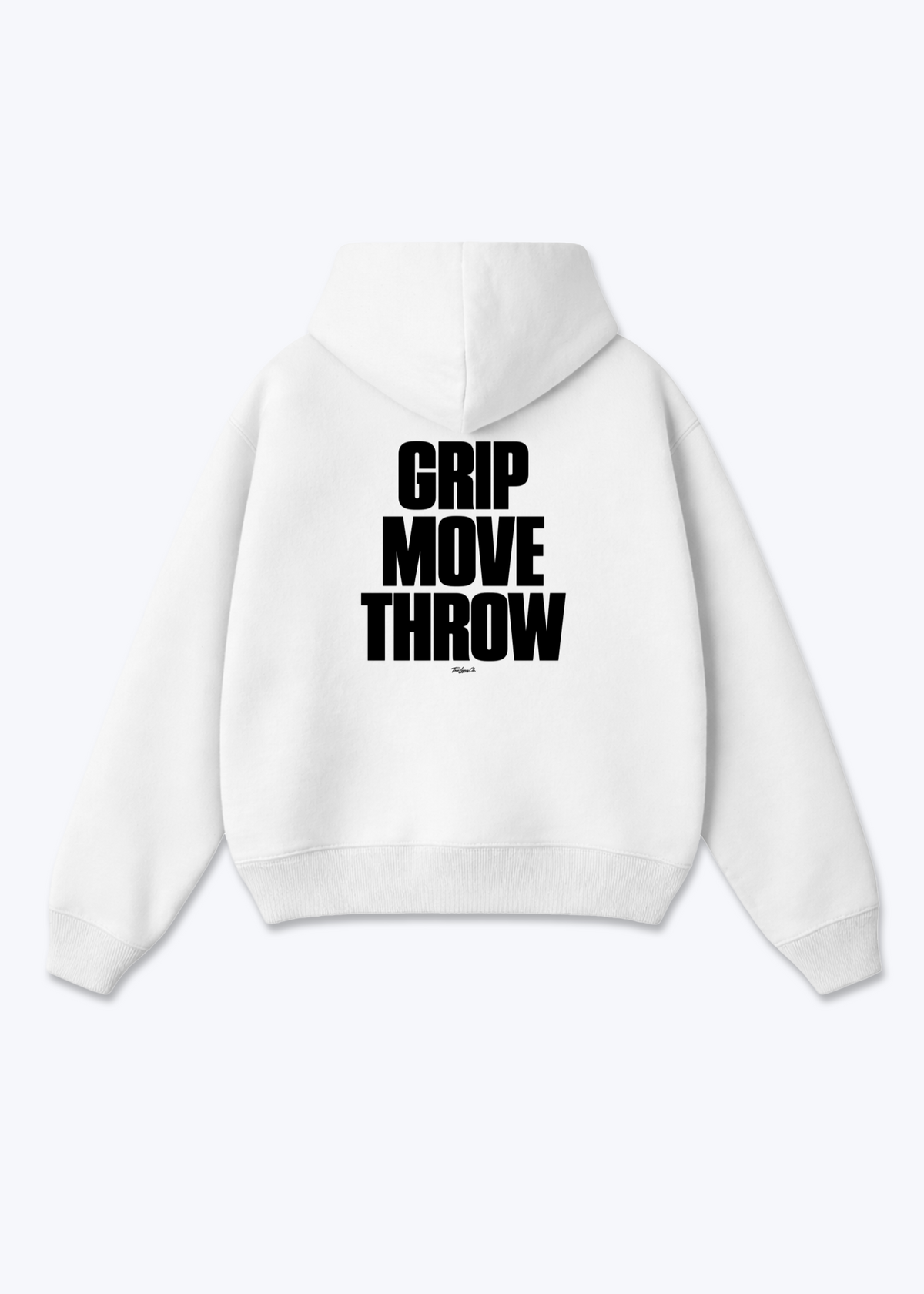 GRIP MOVE THROW - Oversized Hoodie - White Back (Designed)