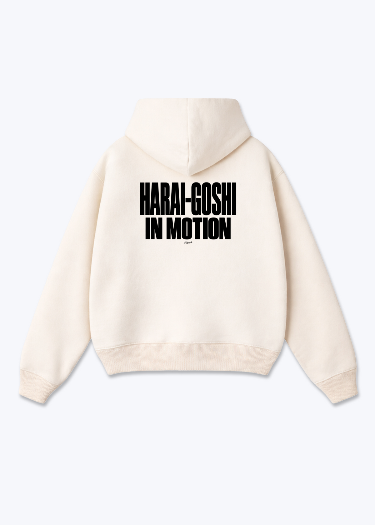 HARAI-GOSHI IN MOTION - Oversized Hoodie - Beige Back (Designed)