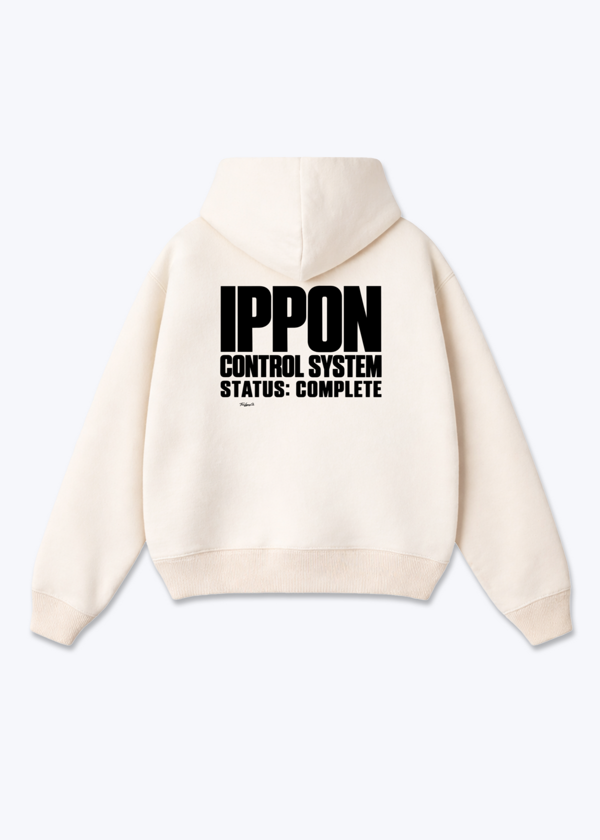 IPPON CONTROL SYSTEM - Oversized Hoodie - Beige Back (Designed)
