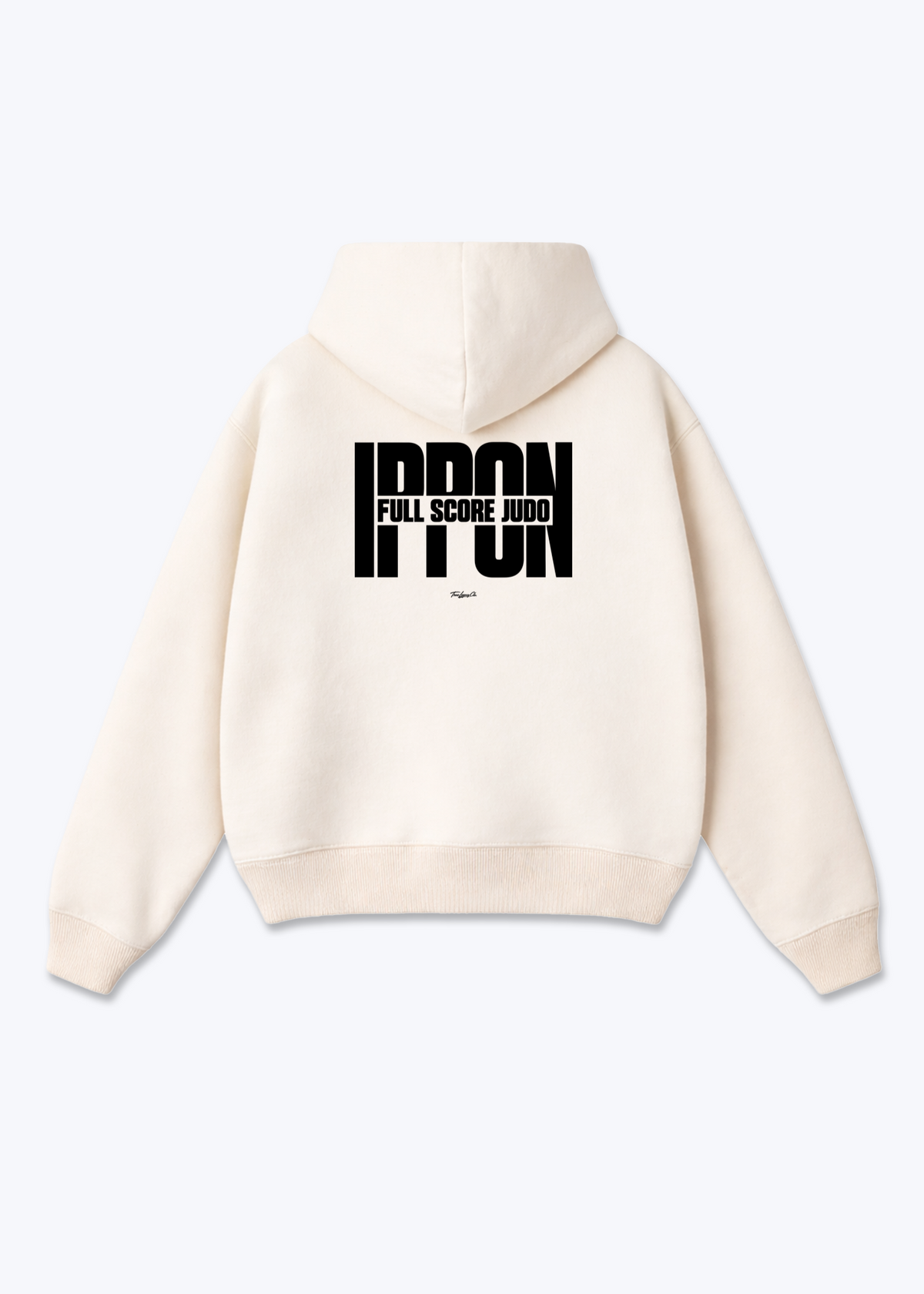 IPPON FULL SCORE JUDO - Oversized Hoodie - Beige Back (Designed)