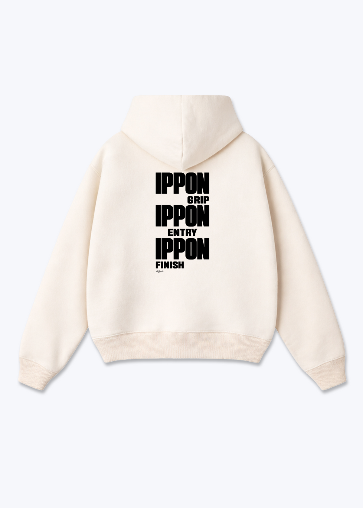 IPPON GRIP ENTRY FINISH - Oversized Hoodie - Beige Back (Designed)