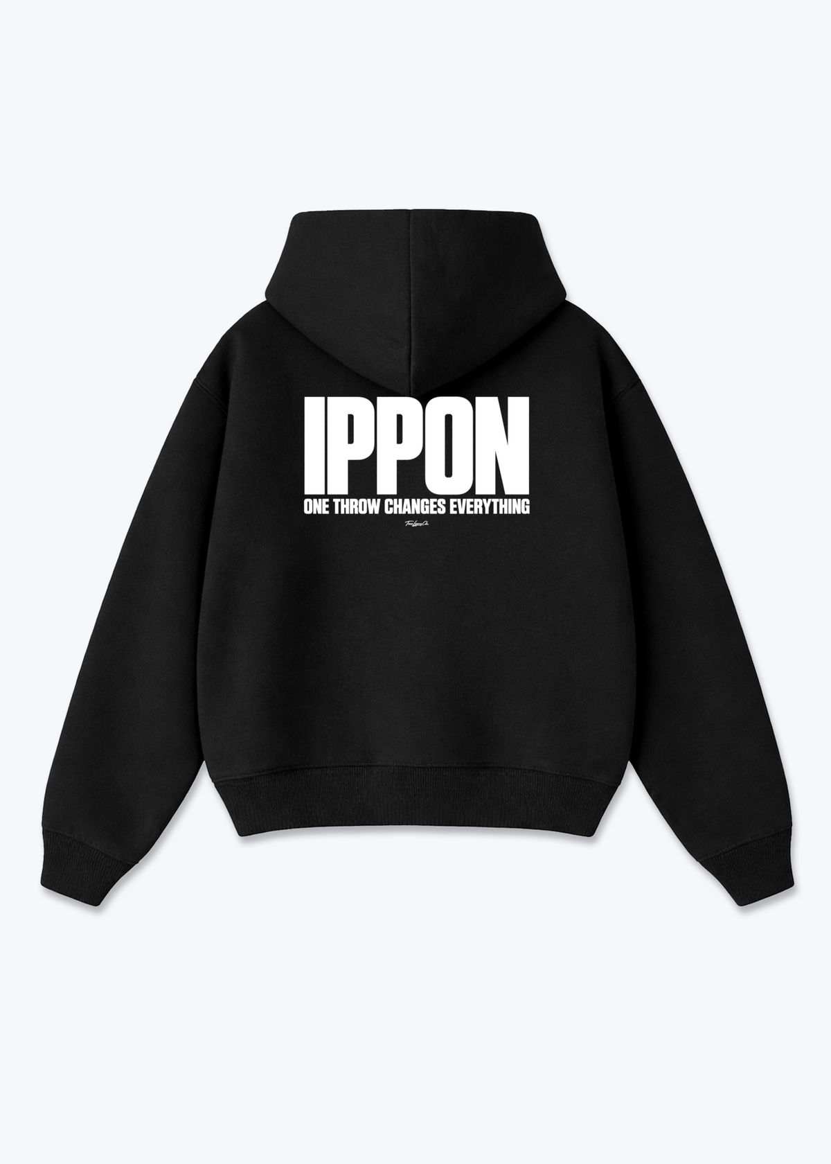 IPPON ONE THROW CHANGES EVERYTHING - Oversized Hoodie - Black Back (Designed)