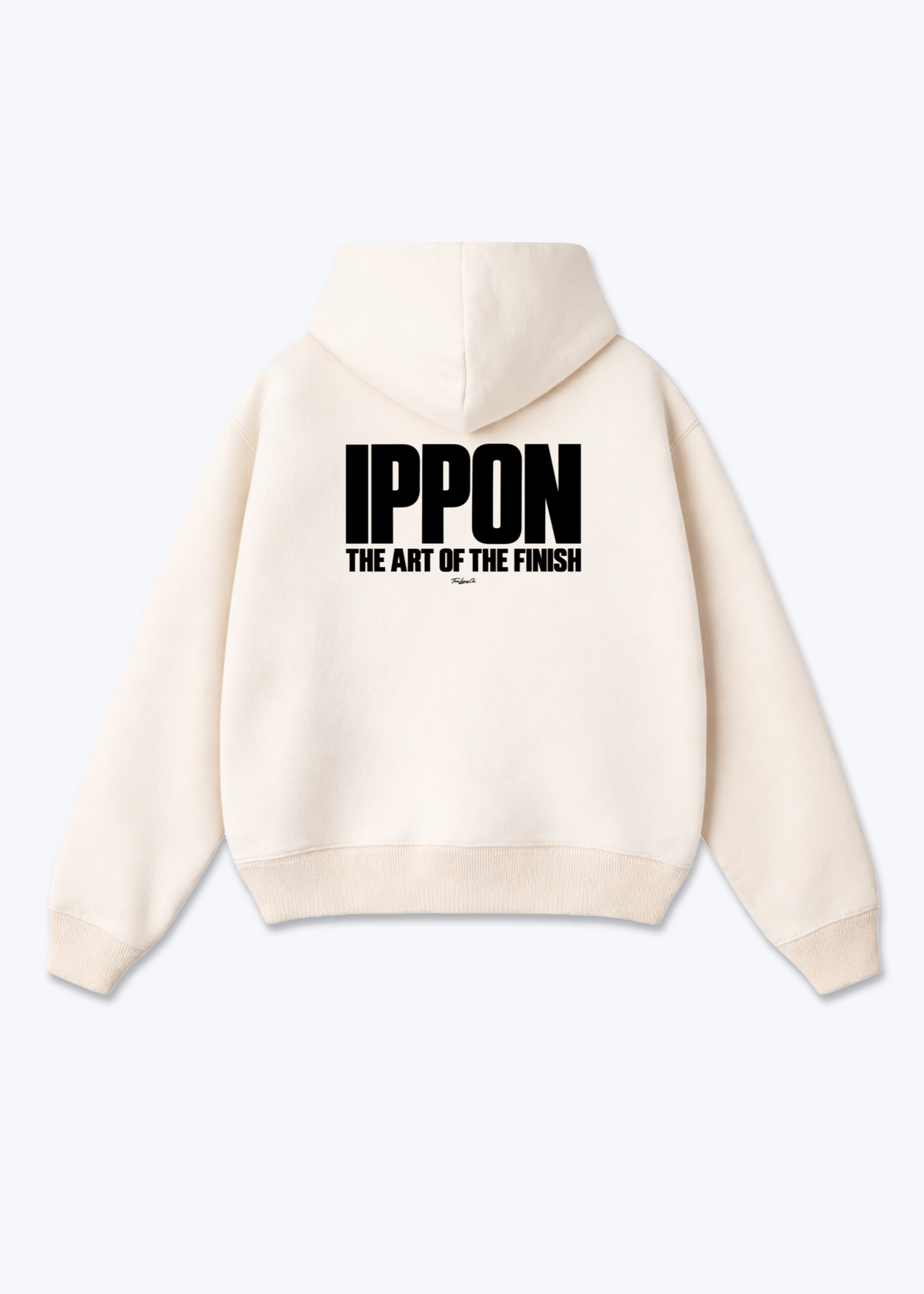 IPPON ART OF FINISH - Oversized Hoodie - Beige Back (Designed)