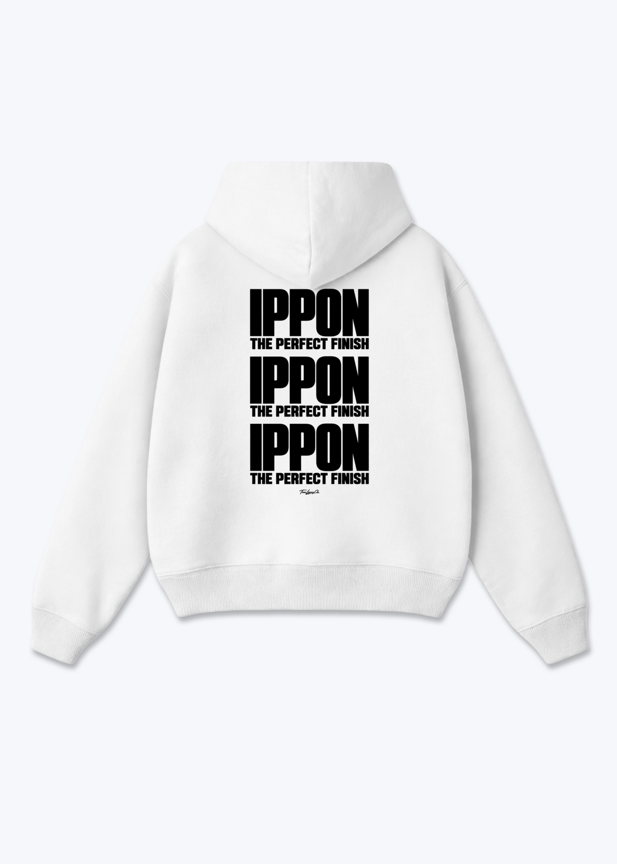 IPPON PERFECT FINISH (STACK) - Oversized Hoodie - White Back (Designed)