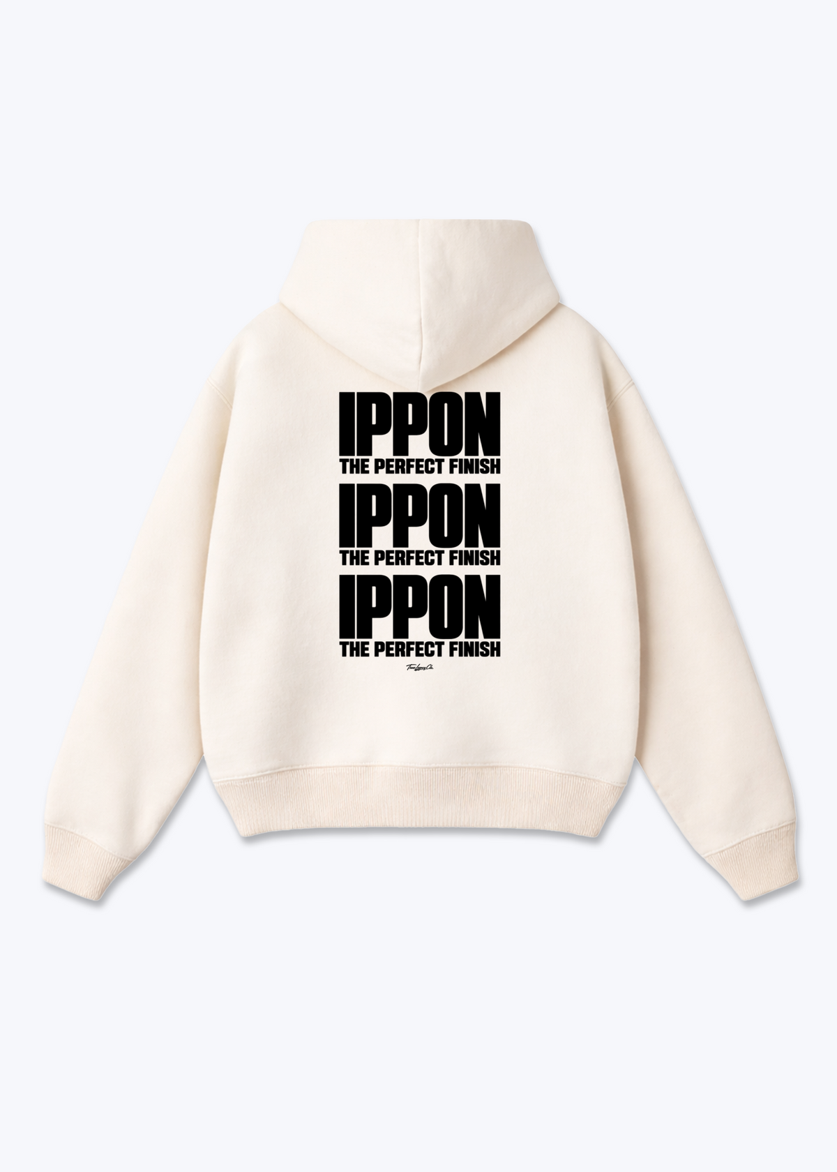 IPPON PERFECT FINISH (STACK) - Oversized Hoodie - Beige Back (Designed)