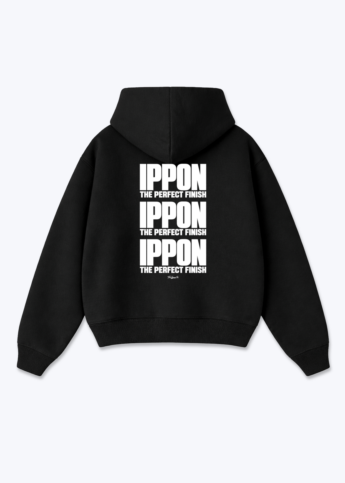 IPPON PERFECT FINISH (STACK) - Oversized Hoodie - Black Back (Designed)
