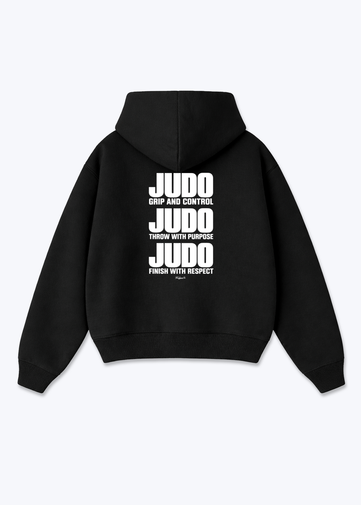 JUDO QUOTE - Oversized Hoodie - Black Back (Designed)