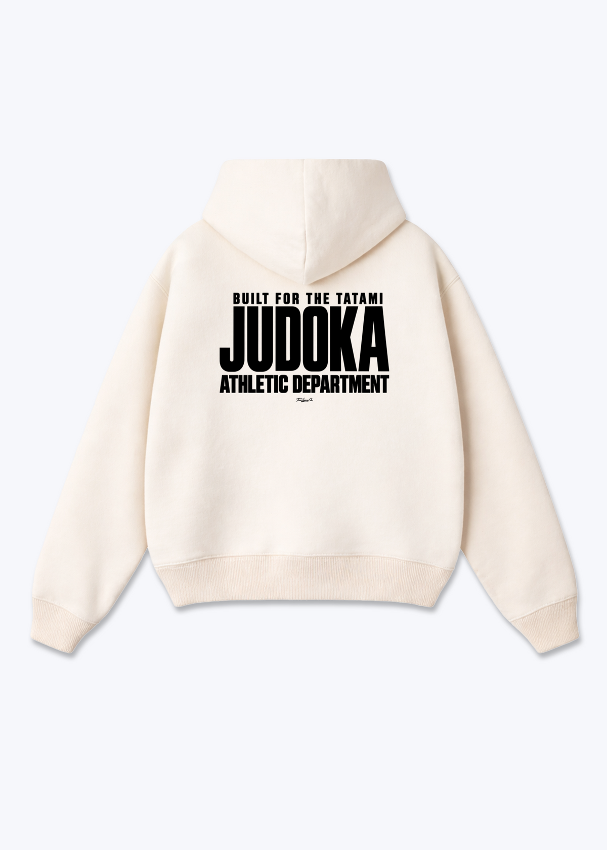 JUDOKA ATHLETIC DEPARTMENT - Oversized Hoodie - Beige Back (Designed)