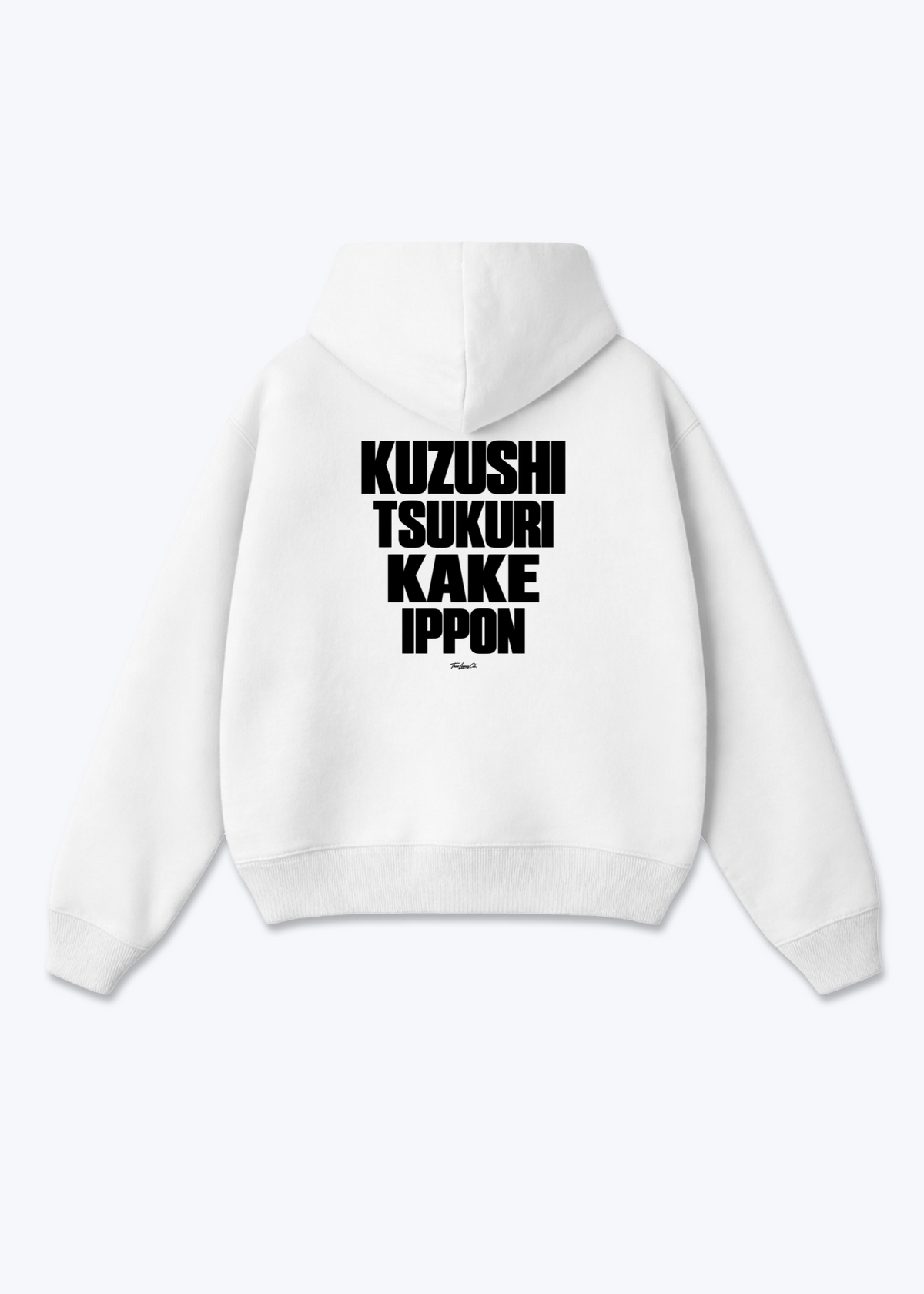 KUZUSHI TSUKURI KAKE IPPON - Oversized Hoodie - White Back (Designed)